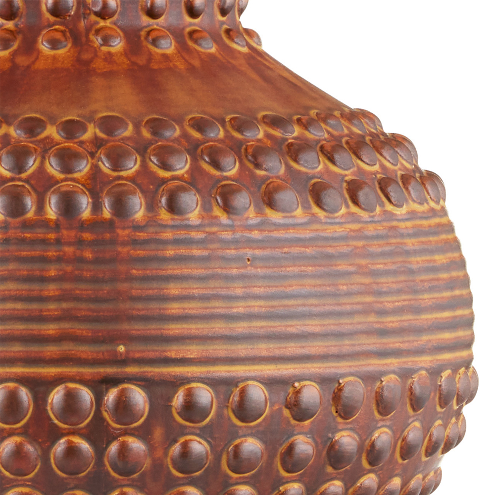 Настольная лампа темно-коричневая с тканевым абажуром в форме конуса Сhieftain