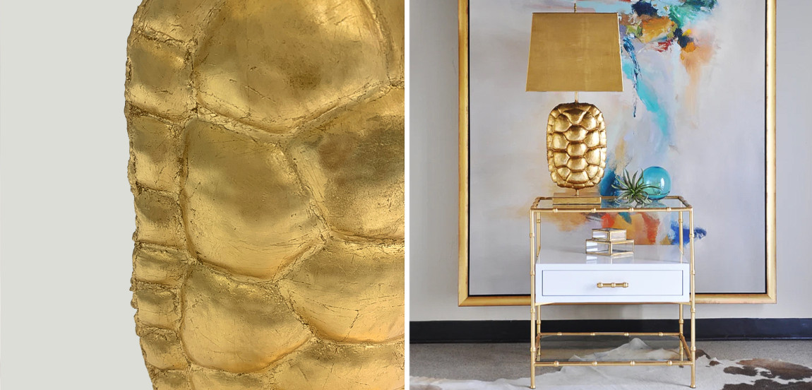 Настольная Лампа Черепаха Table Lamp Golden Turtle