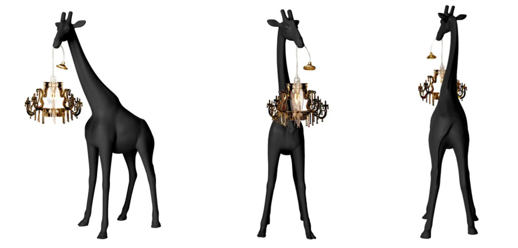 Настольная лампа черный жираф Black Giraffe Table Lamp