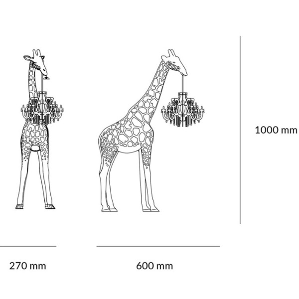 Настольная лампа черный жираф Black Giraffe Table Lamp