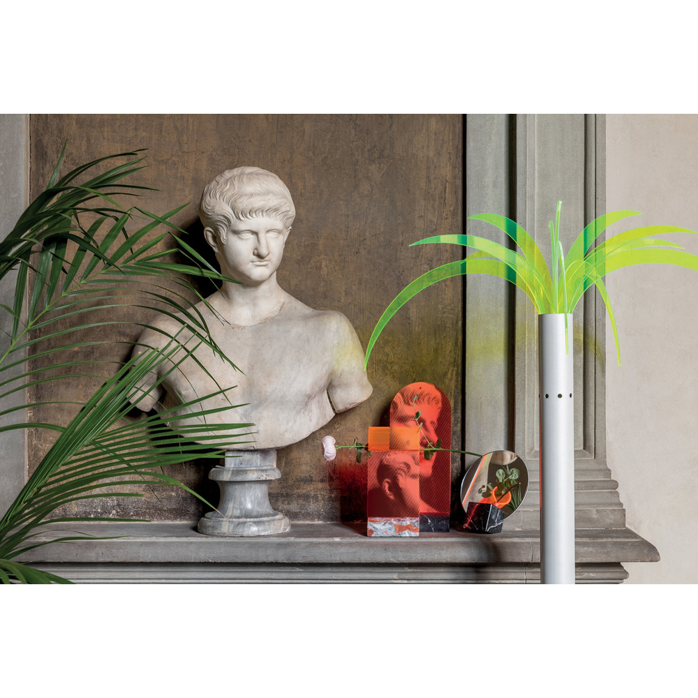 Настольное дизайнерское зеркало Poltronova Vanitas Nero Marquina Mirror and Photo Holder