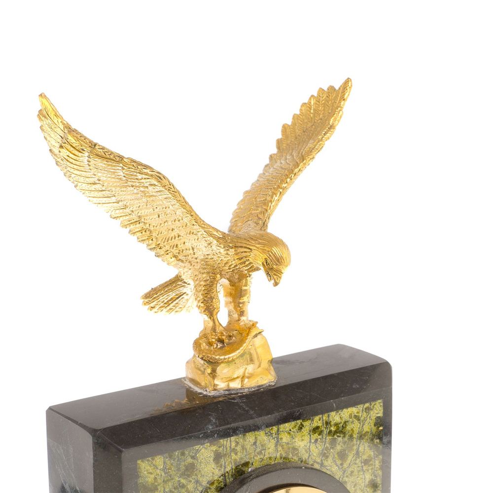 Настольный письменный набор из змеевика  и бронзы с декором в виде орла в подарочной упаковке Successful Leader