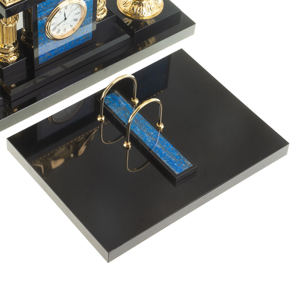 Настольный письменный набор из лазурита с декором в виде льва Golden Lion