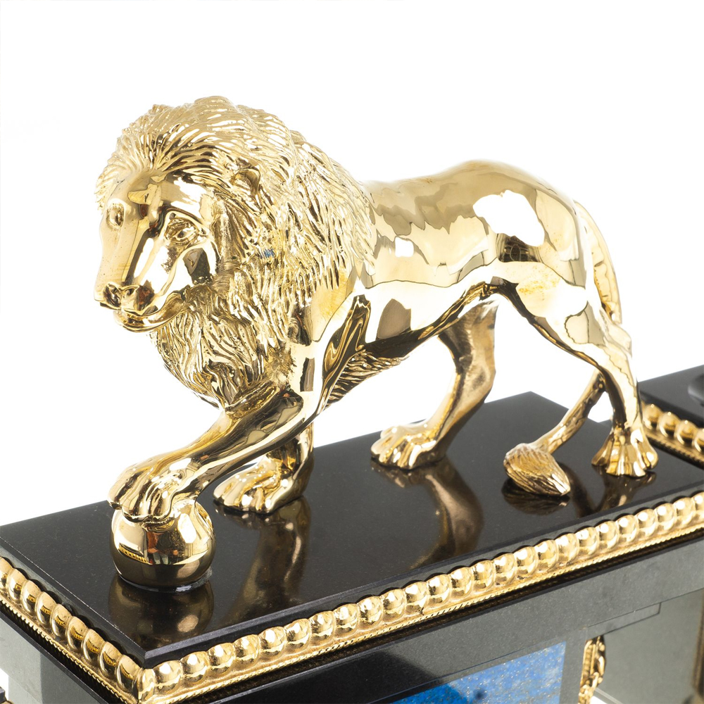Настольный письменный набор из лазурита с декором в виде льва Golden Lion