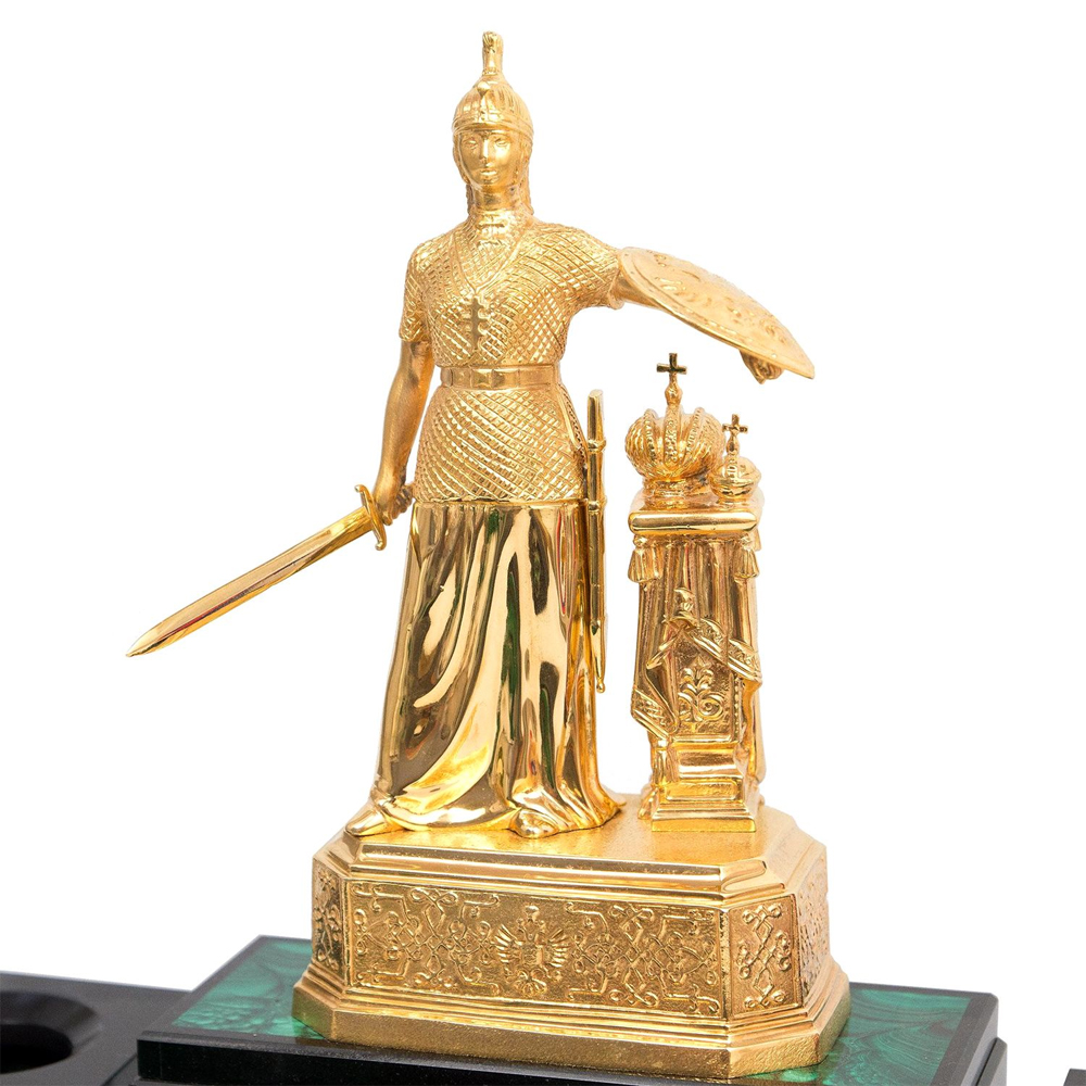 Настольный письменный набор из малахита и долерита Leader Organizer