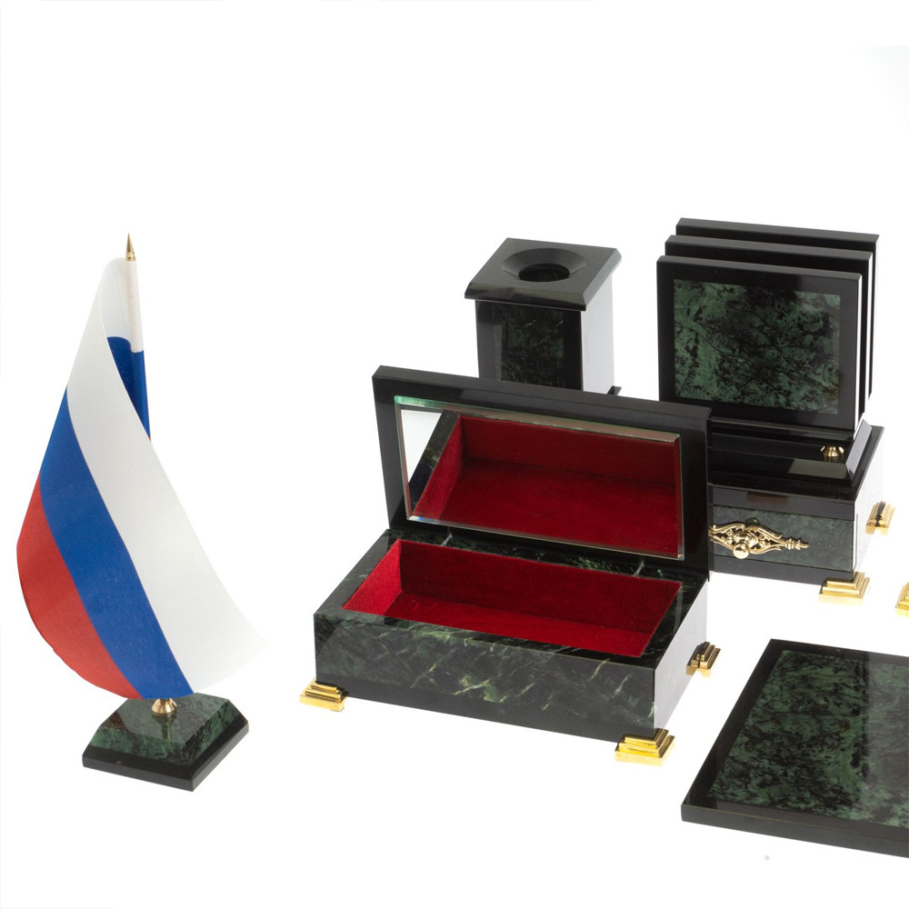 Настольный письменный набор из нефрита в подарочной коробке Victorious