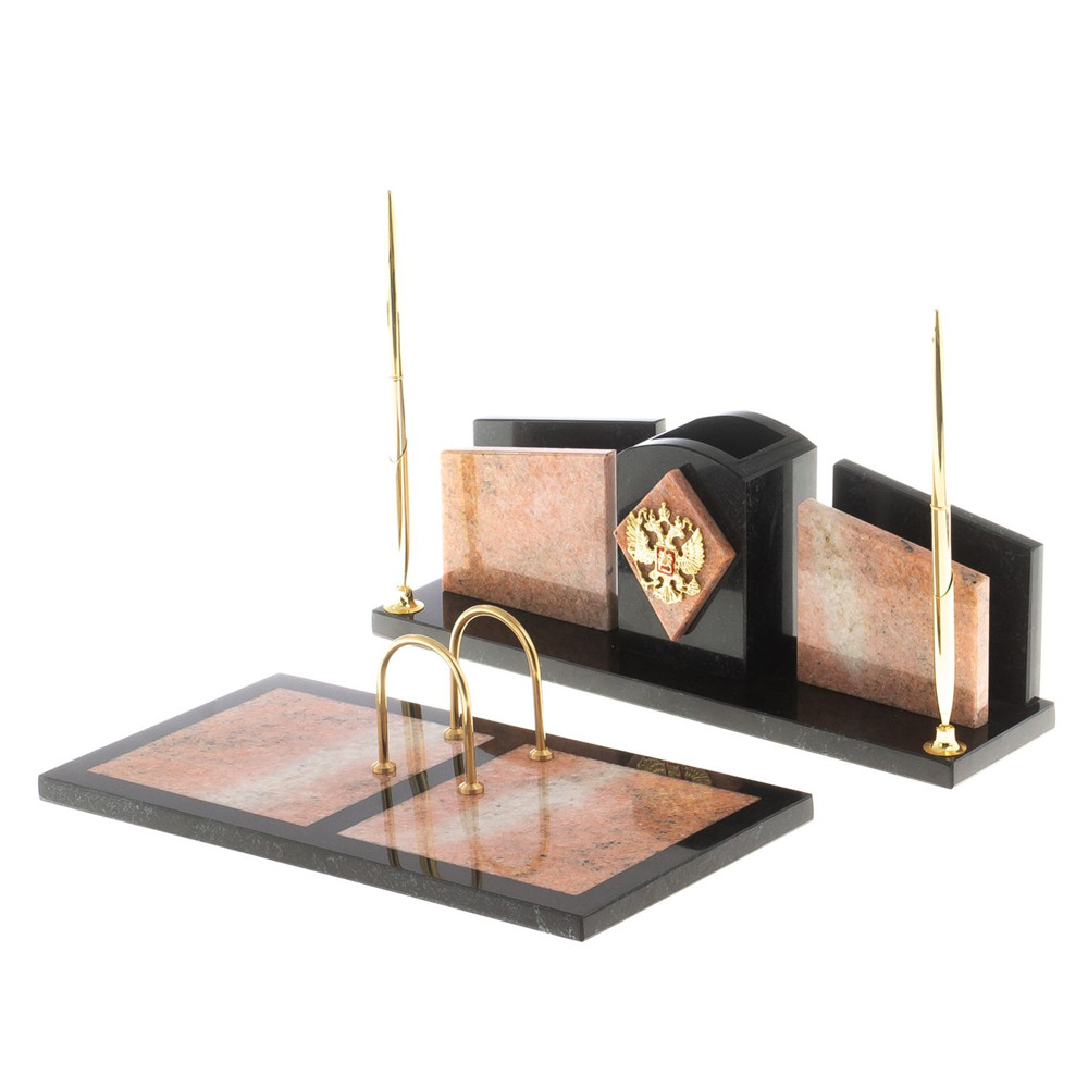 Настольный письменный набор из розового мрамора Marble Accessory