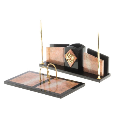 Настольный письменный набор из розового мрамора Marble Accessory