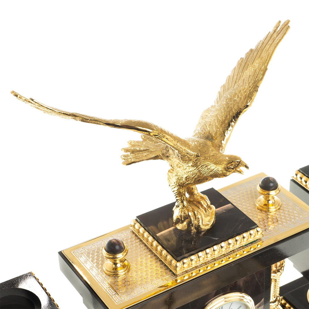 Настольный письменный набор из яшмы и долерита в подарочной упаковке Manager Organizer