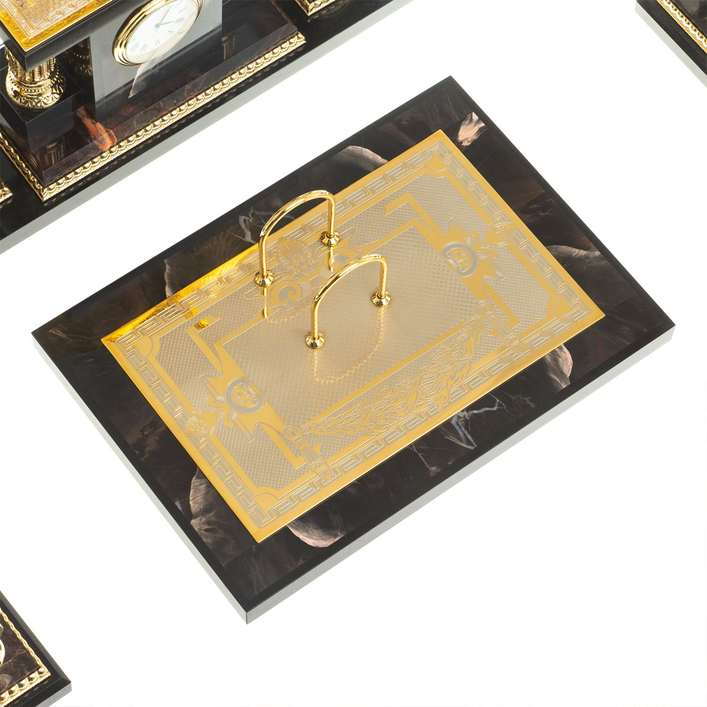 Настольный письменный набор из яшмы и долерита в подарочной упаковке Manager Organizer