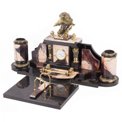 Настольный письменный набор из яшмы с декором в виде орла Manager Organizer