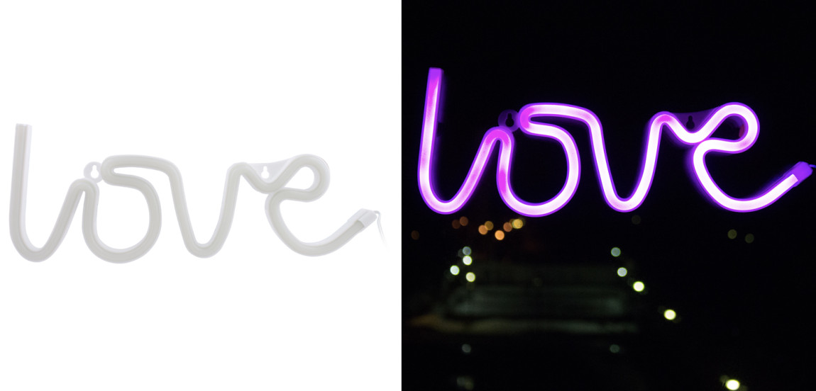 Неоновая лампа LOVE