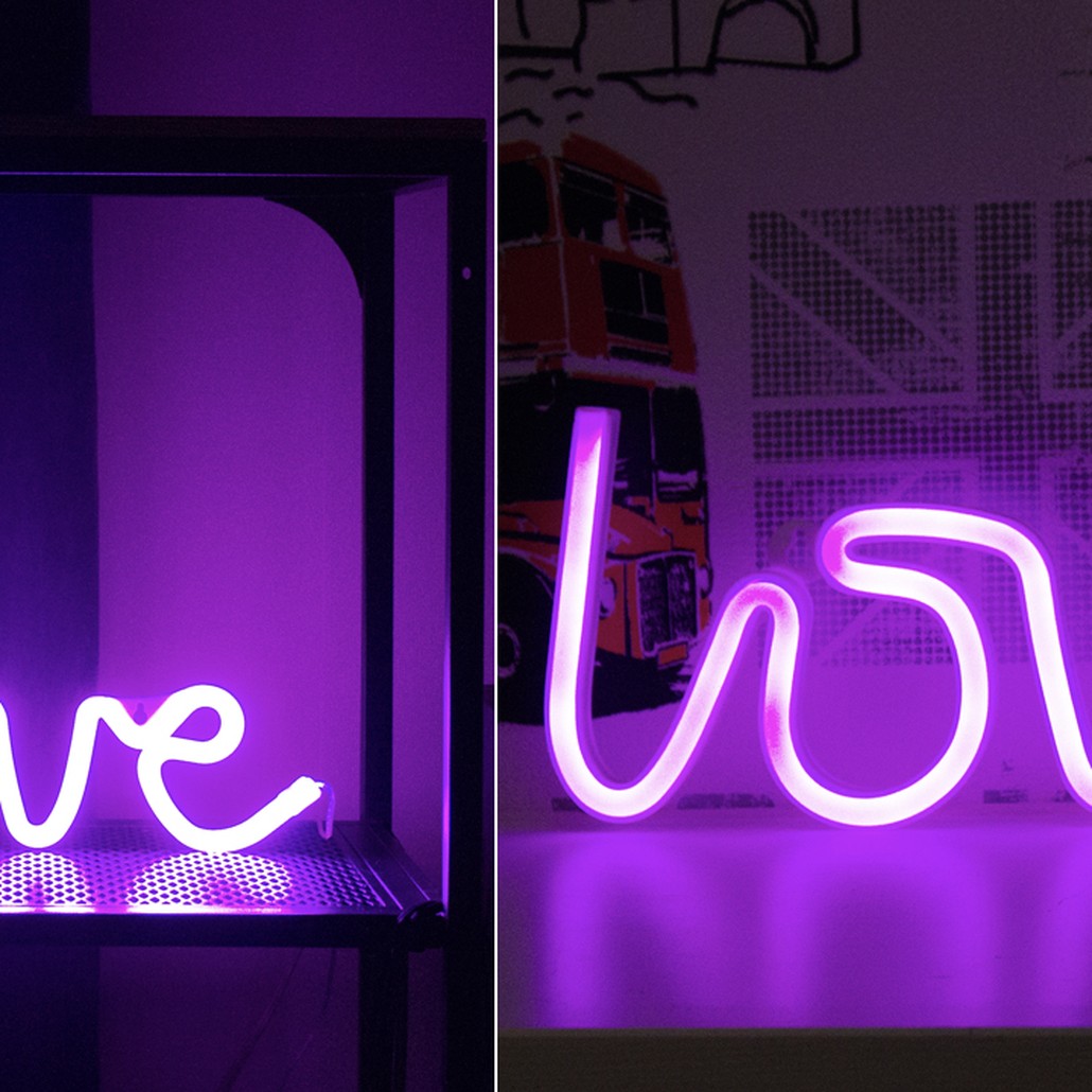 Неоновая лампа LOVE