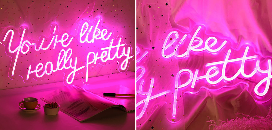 Неоновая настенная лампа "You're like really pretty" Neon Wall Lamp