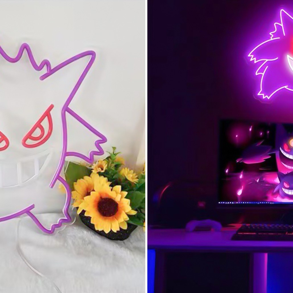Неоновая настенная лампа Gengar Pokemon Neon Wall Lamp