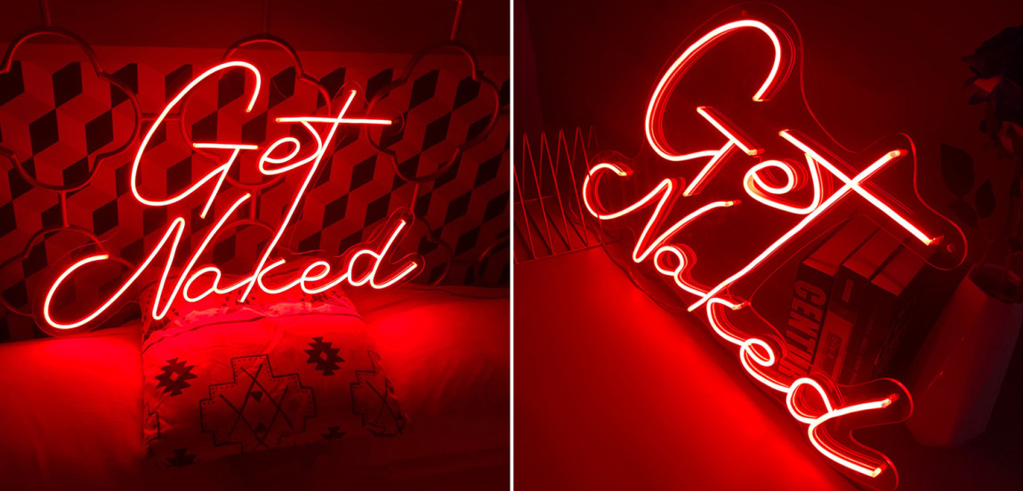 Неоновая настенная лампа Get Naked Neon Wall Lamp