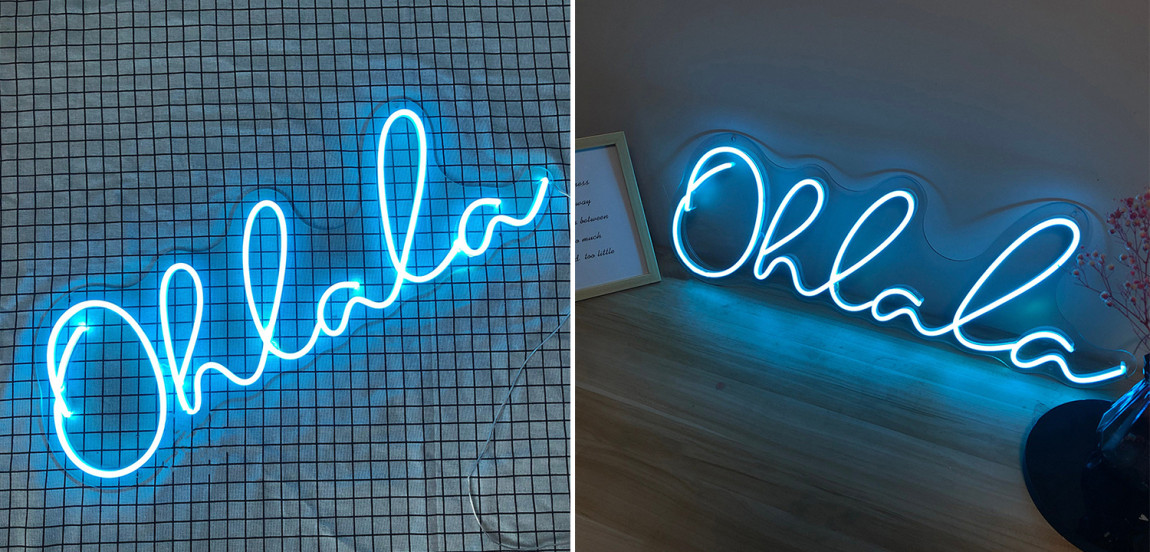 Неоновая настенная лампа Oh La La Neon Wall Lamp Синий