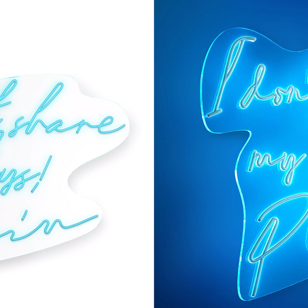 Неоновая настенная лампа Philipp Plein Neon I Don't Share My Toys