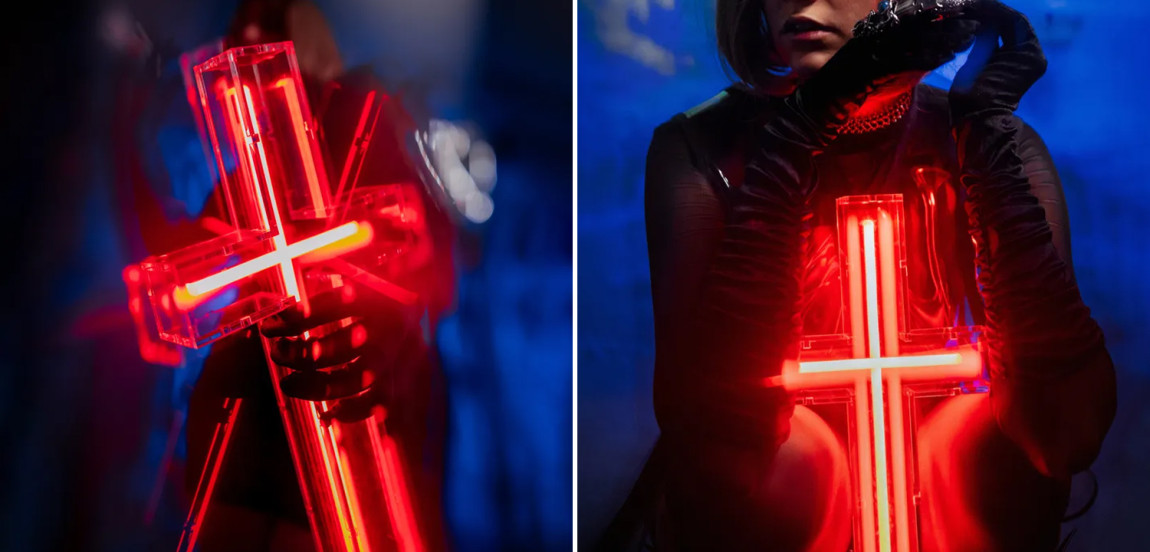 Неоновая настенная лампа Red Cross Neon Wall Lamp