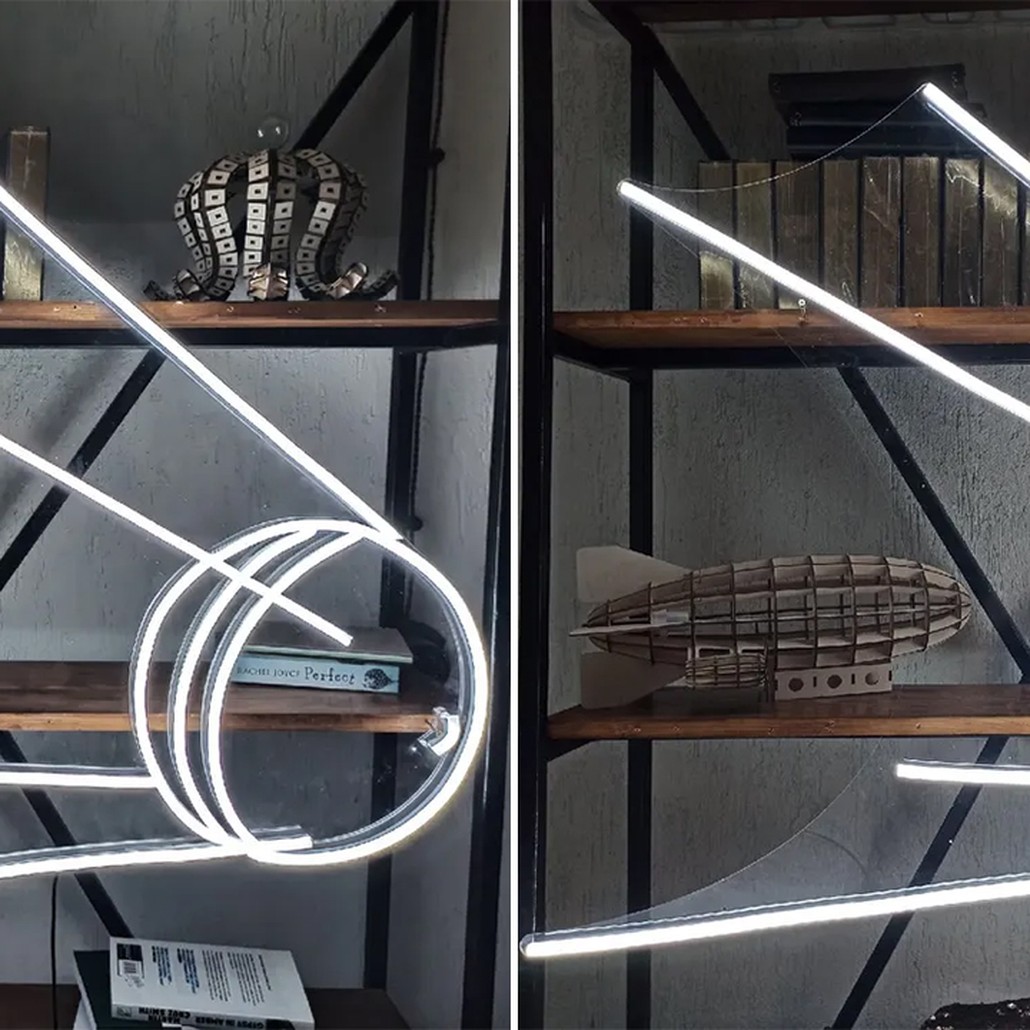 Неоновая настенная лампа Sputnik 1 Spacecraft Neon Wall Lamp