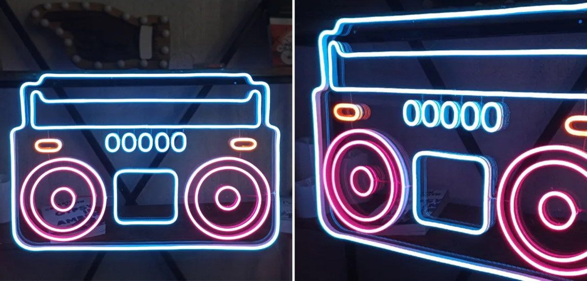 Неоновая настенная лампа Tape Recorder Neon Wall Lamp