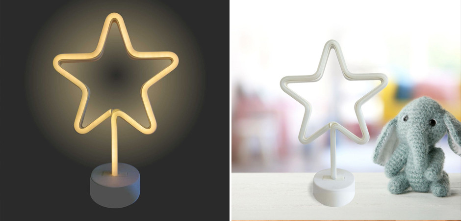 Неоновая настольная лампа Night Star