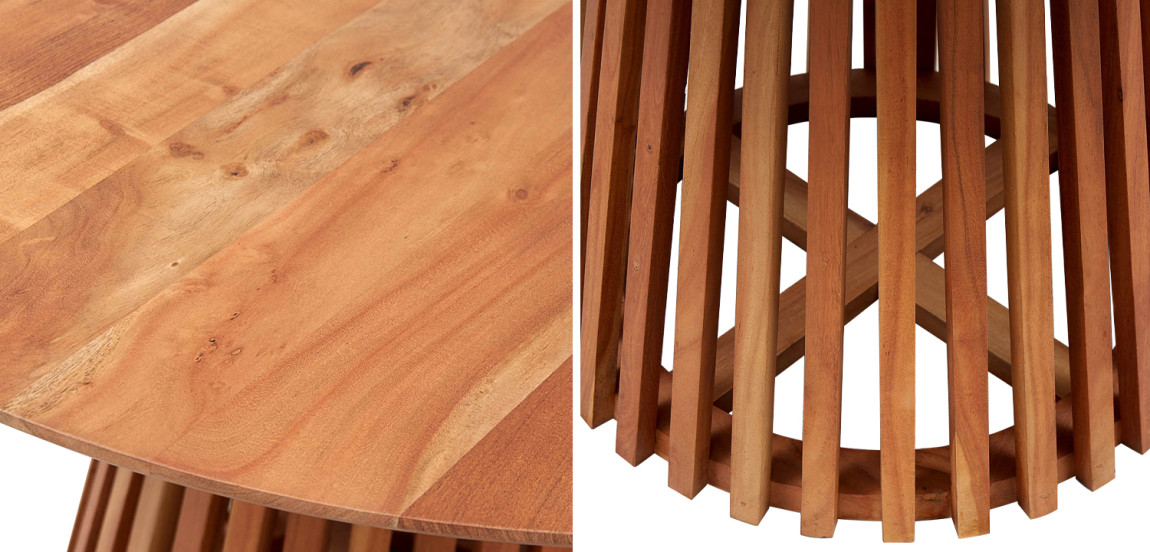 Обеденный круглый стол Seamus Wood Dining Table