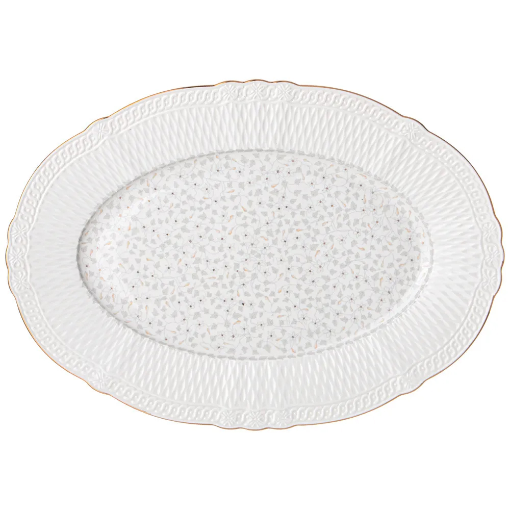 Обеденный сервиз белого цвета из фарфора на 6 персон 23 предмета Floral Charm