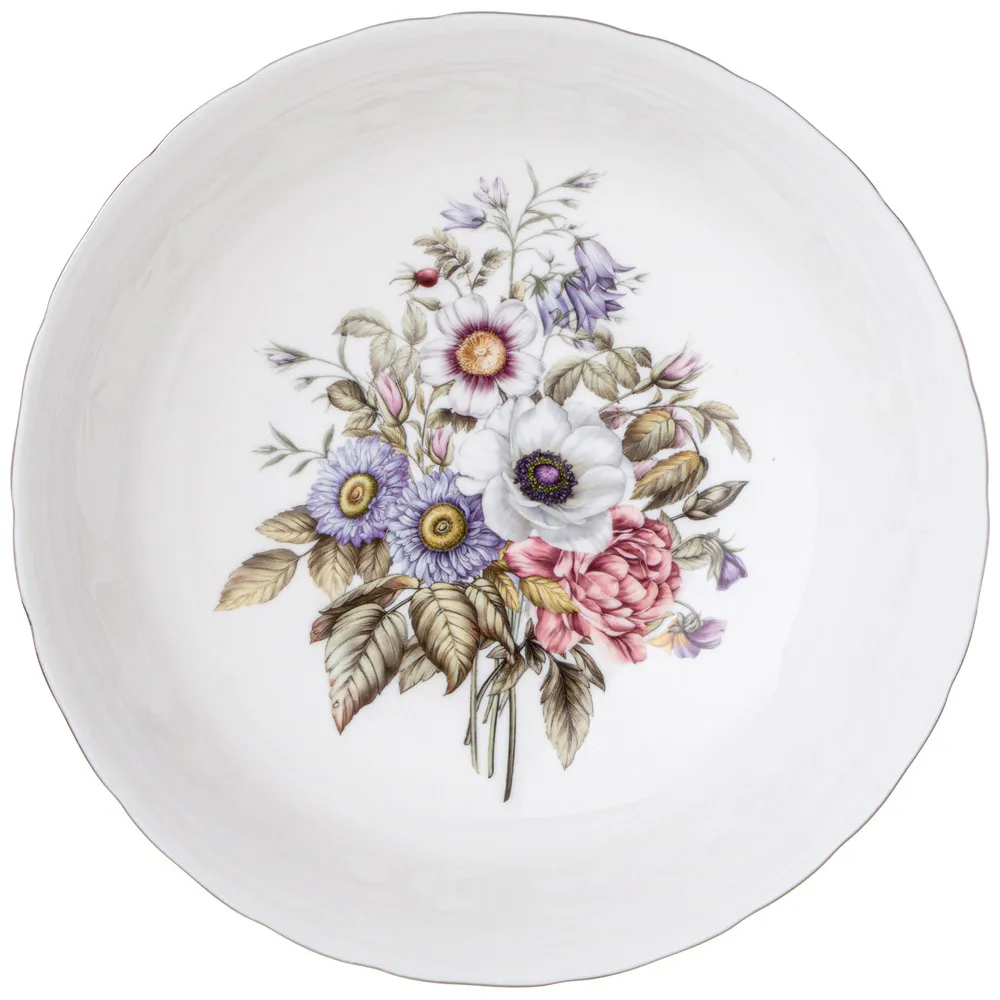 Обеденный сервиз из фарфора с рисунком цветов на 6 персон 23 предмета Garden Whisper Porcelain Set