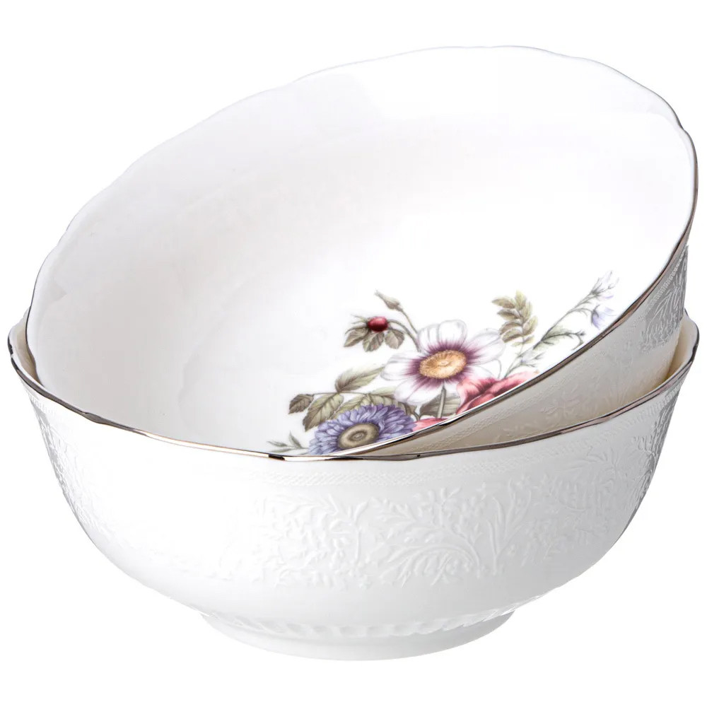 Обеденный сервиз из фарфора с рисунком цветов на 6 персон 23 предмета Garden Whisper Porcelain Set