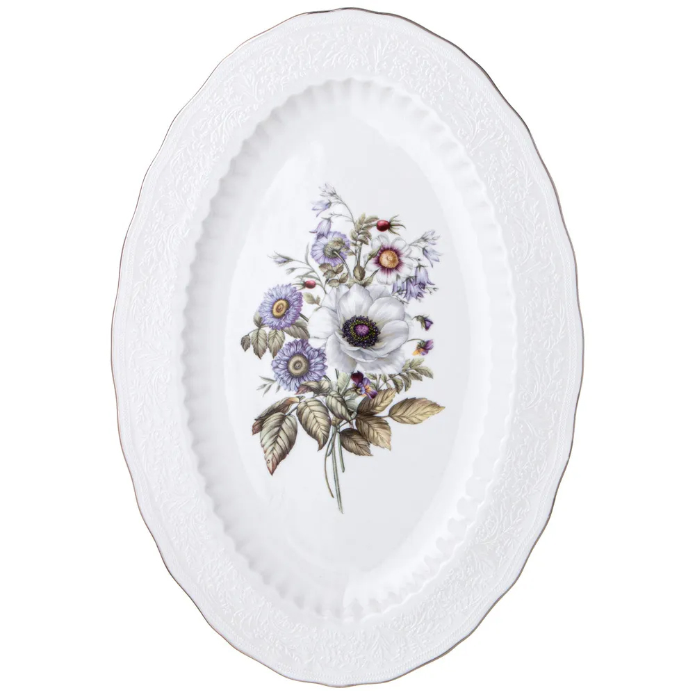 Обеденный сервиз из фарфора с рисунком цветов на 6 персон 23 предмета Garden Whisper Porcelain Set