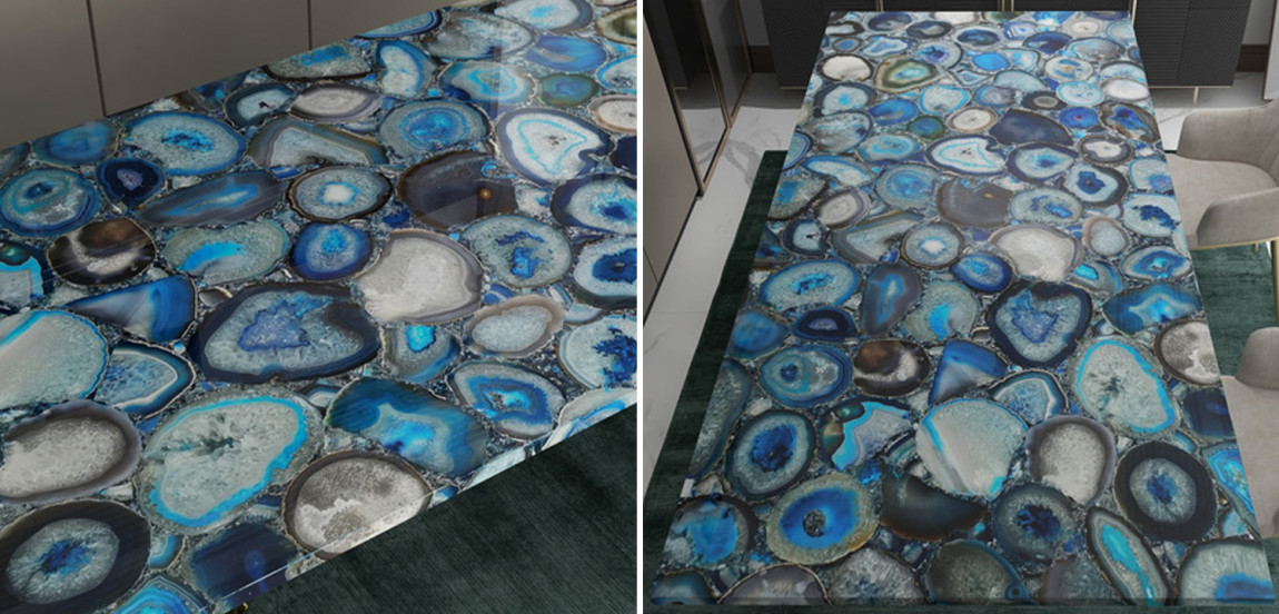 Обеденный стол Agate Design Blue Dining Table