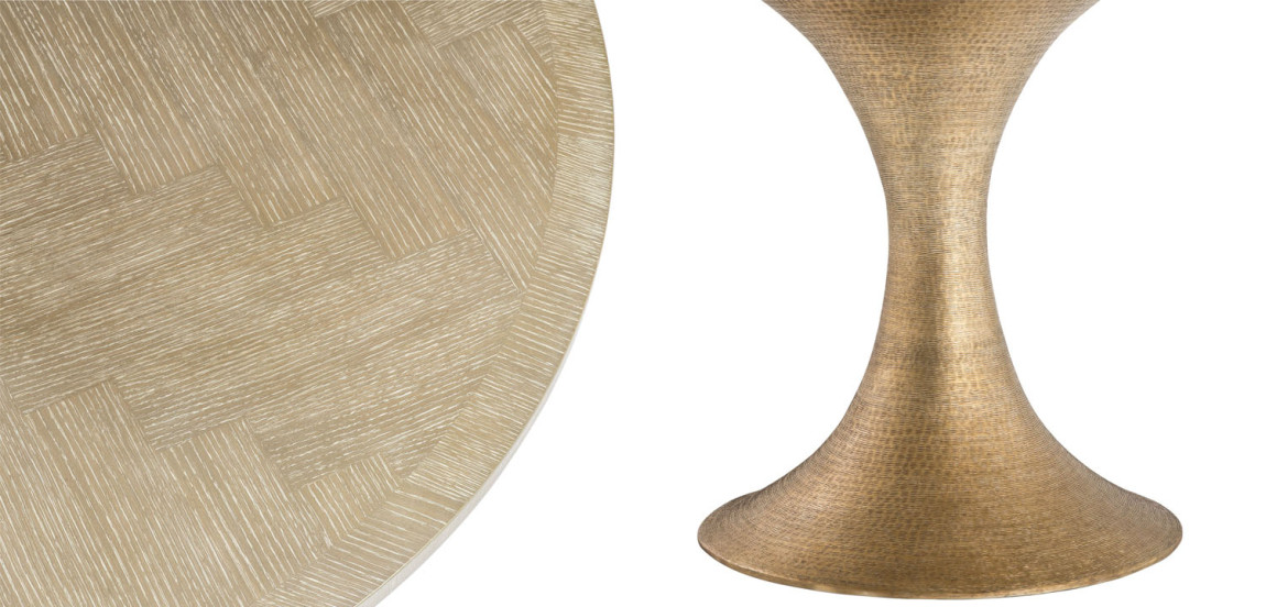 Обеденный стол Eichholtz DINING TABLE MELCHIOR ROUND brass