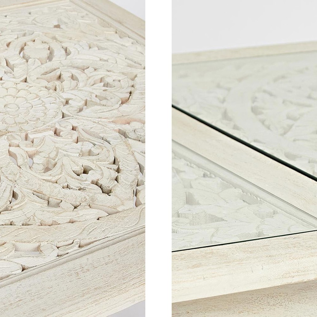 Обеденный стол Indian antique white Table