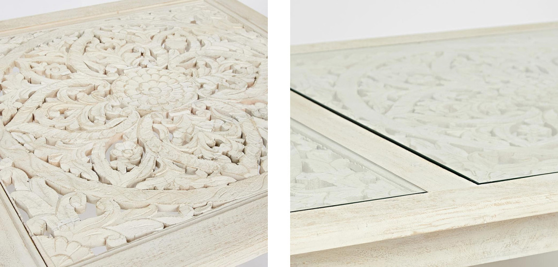 Обеденный стол Indian antique white Table