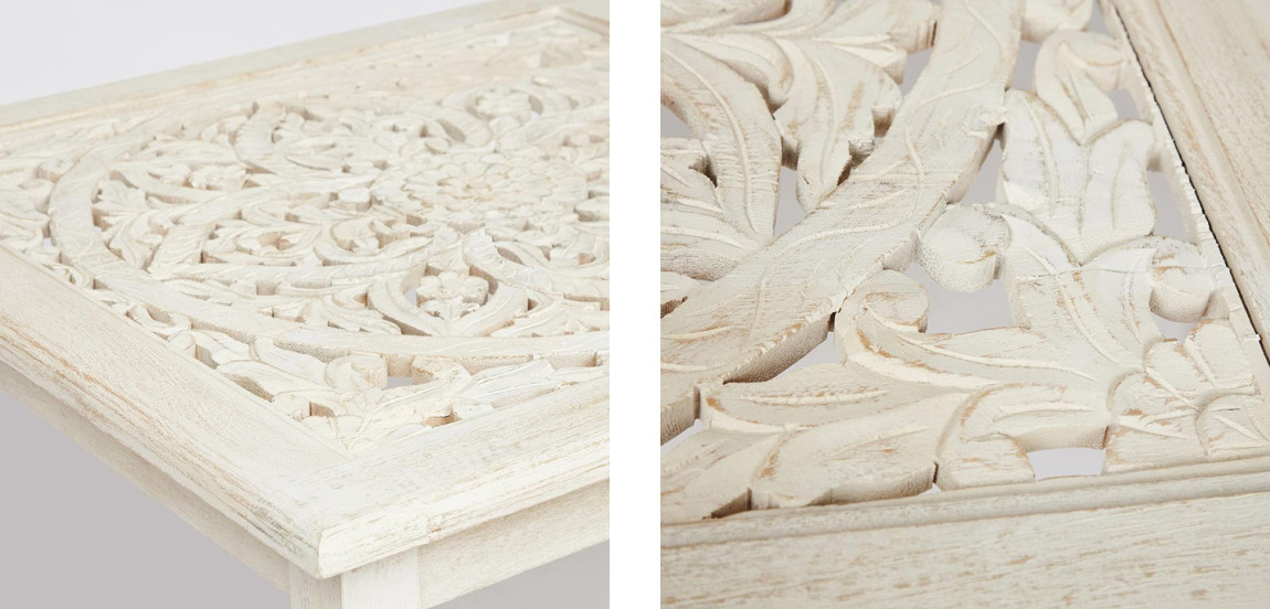 Обеденный стол Indian antique white Table