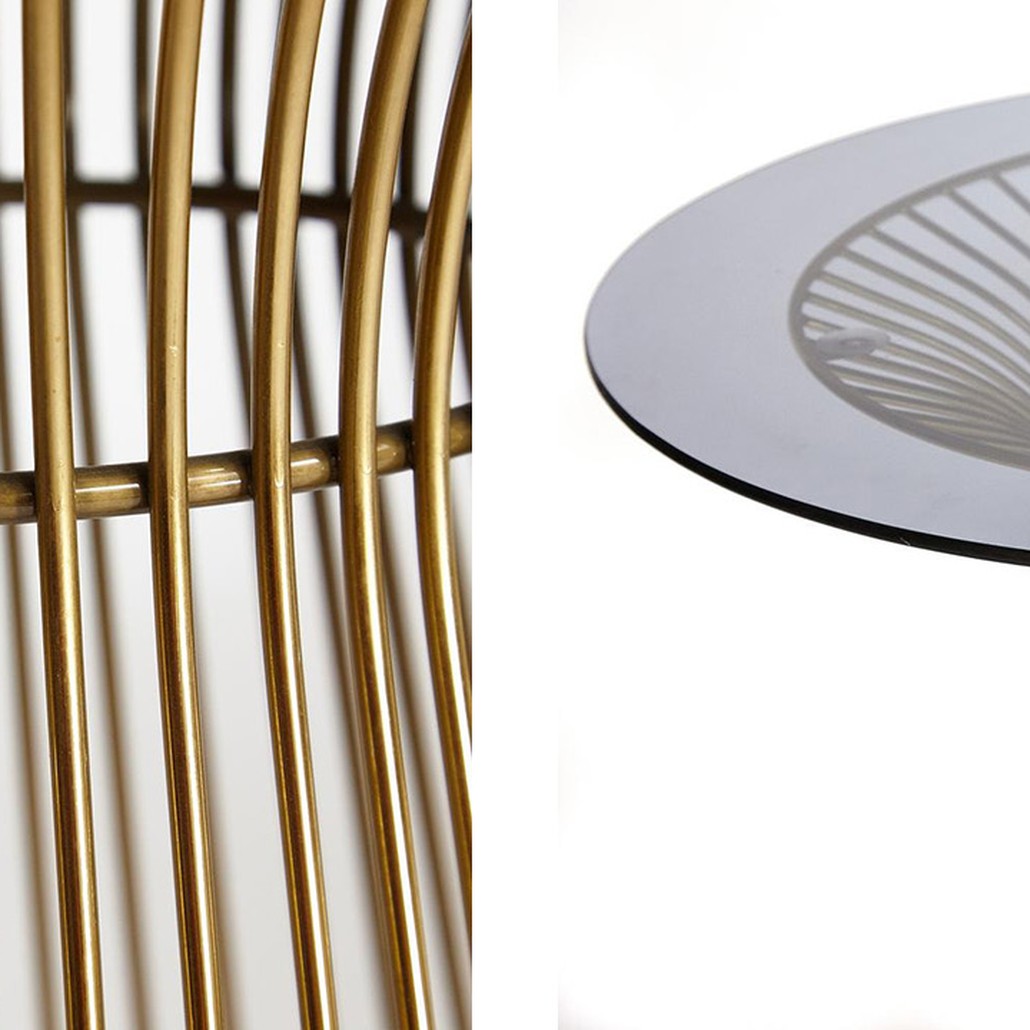 Обеденный стол Platner table gold