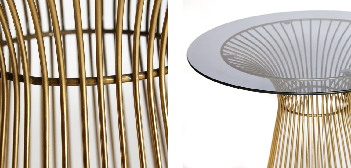 Обеденный стол Platner table gold