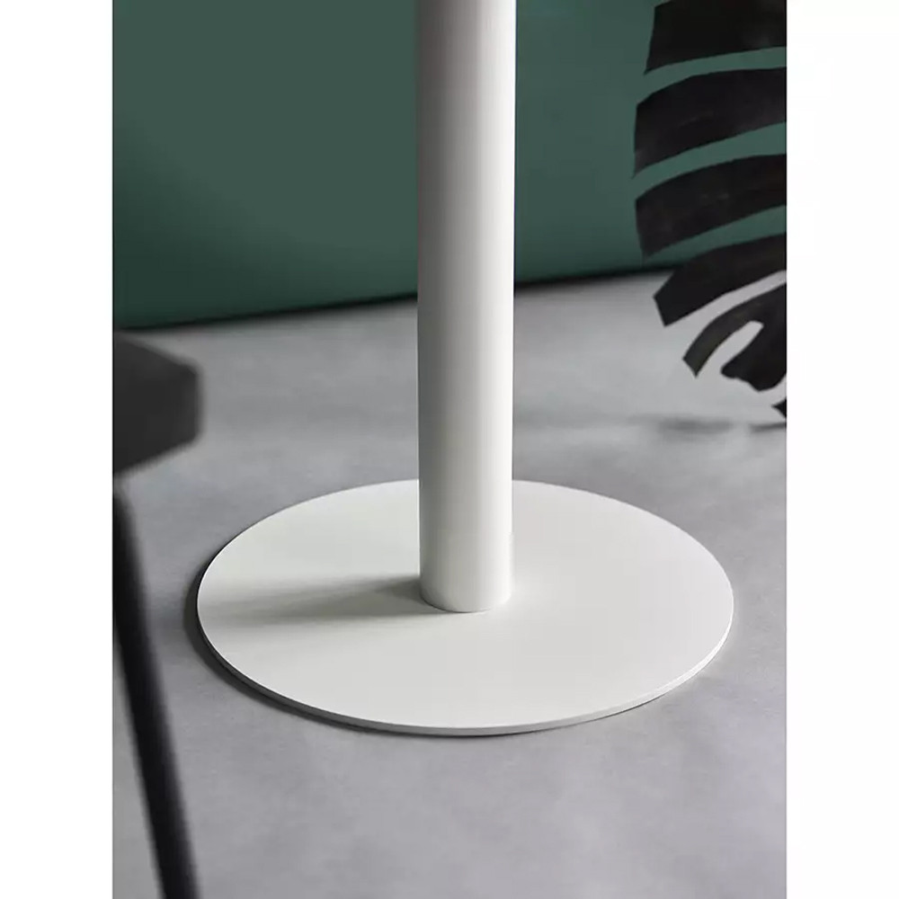 Обеденный стол белый с круглой столешницей White Laconic Table