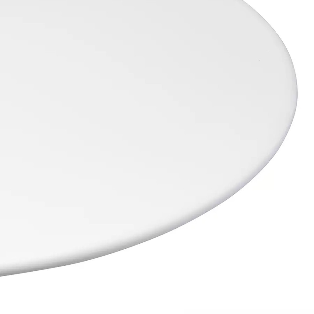 Обеденный стол белый с круглой столешницей White Laconic Table