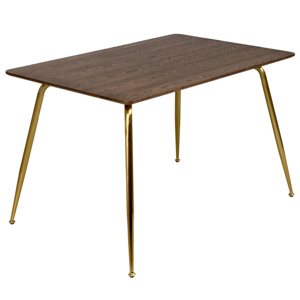 Обеденный стол на металлических ножках Casey Brass Dining Table