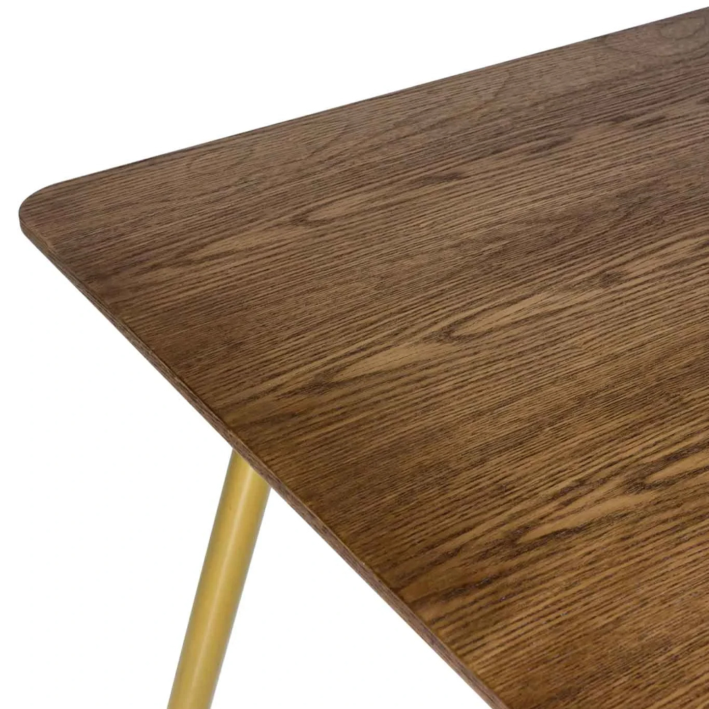 Обеденный стол на металлических ножках Casey Brass Dining Table