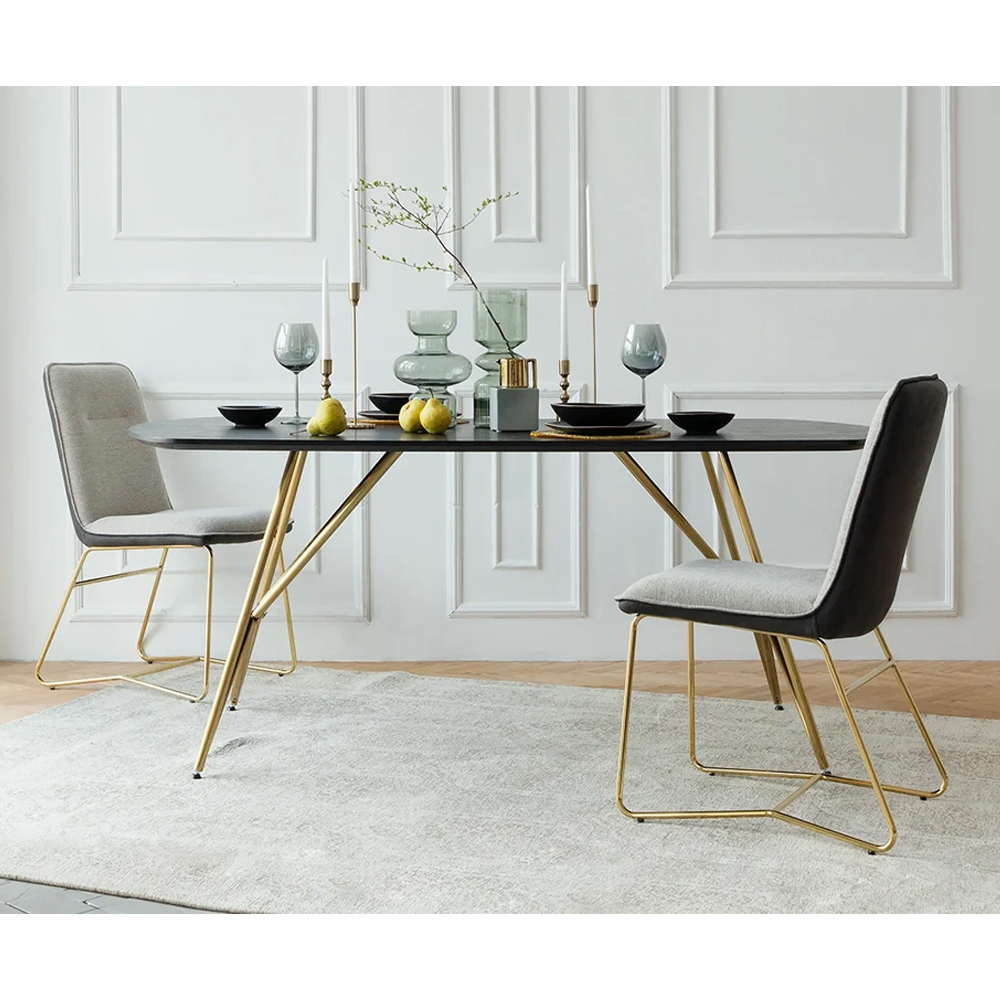 Обеденный стол на металлических ножках Ward Brass Dining Table