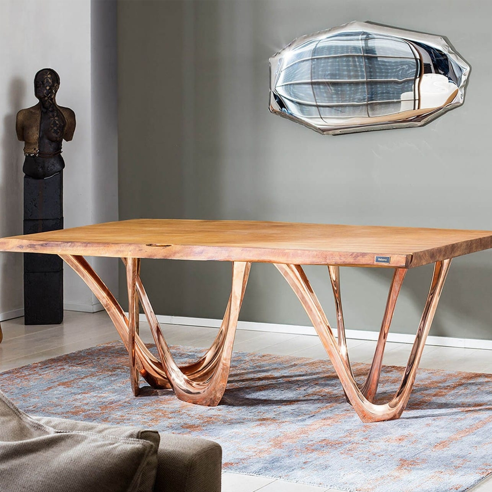Обеденный стол прямоугольный с фигурными ножками G-table