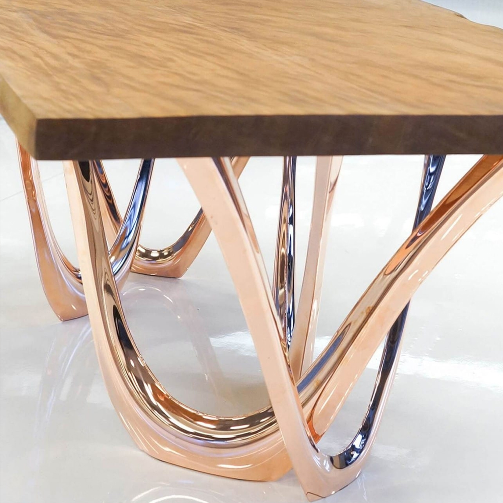 Обеденный стол прямоугольный с фигурными ножками G-table