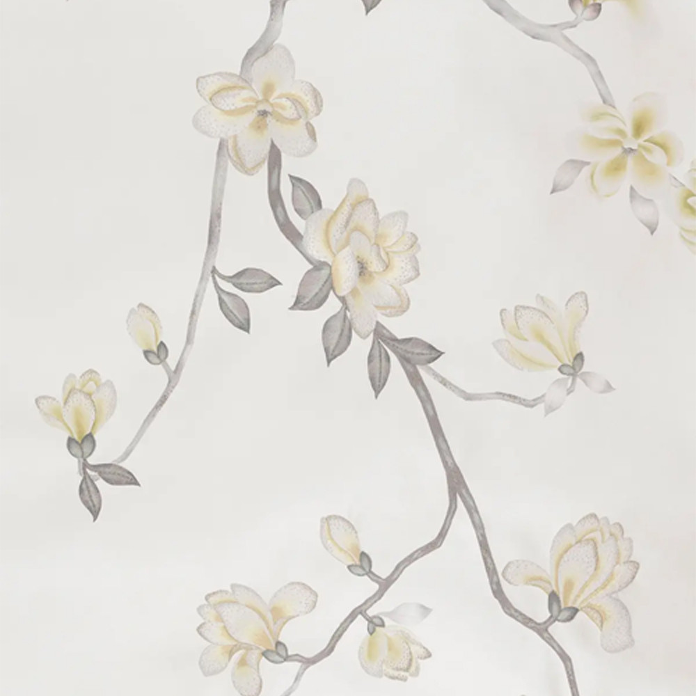 Обои Magnolia Canopy Colourway SC-288 on Natural Mica metallic silk