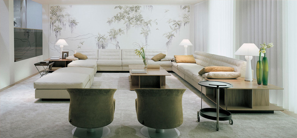 Обои в японском стиле Wisteria Lavender on Natural Mica metallic silk