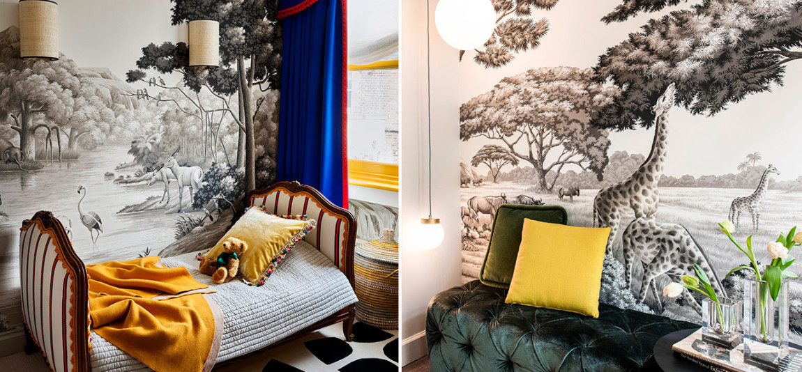 Обои ручная роспись African Savannah Colourway SC-94 on scenic paper