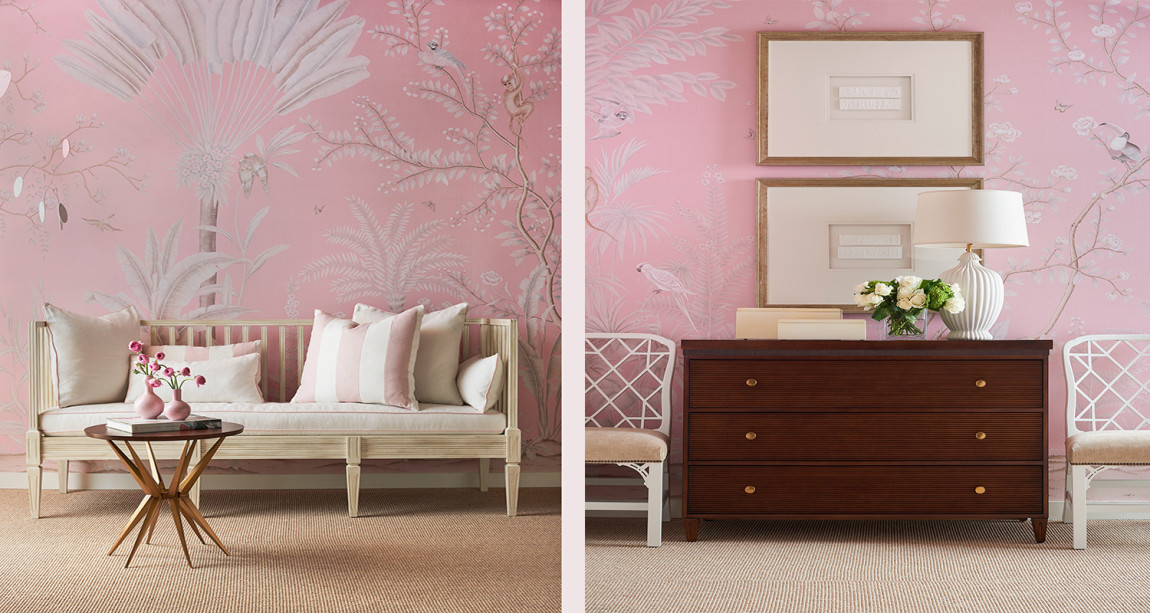 Обои ручная роспись Amazonia Florence Pink