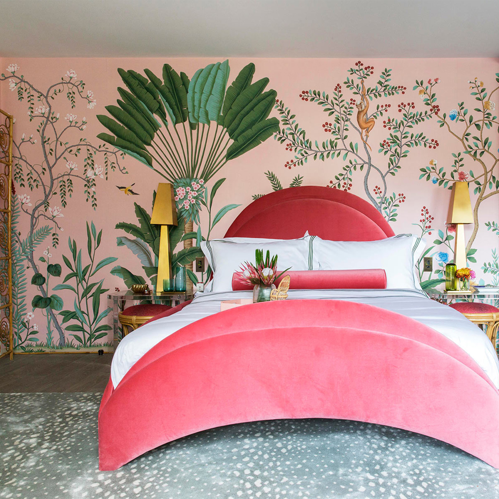 Обои ручная роспись Amazonia Florence Pink dyed silk